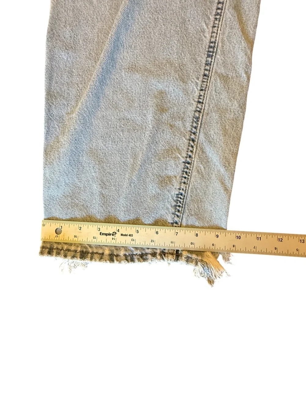 Empyre Relax Jeans Mens 36 Light Wash Baggy Wide Leg Skate Denim Y2K 100% Cotton
